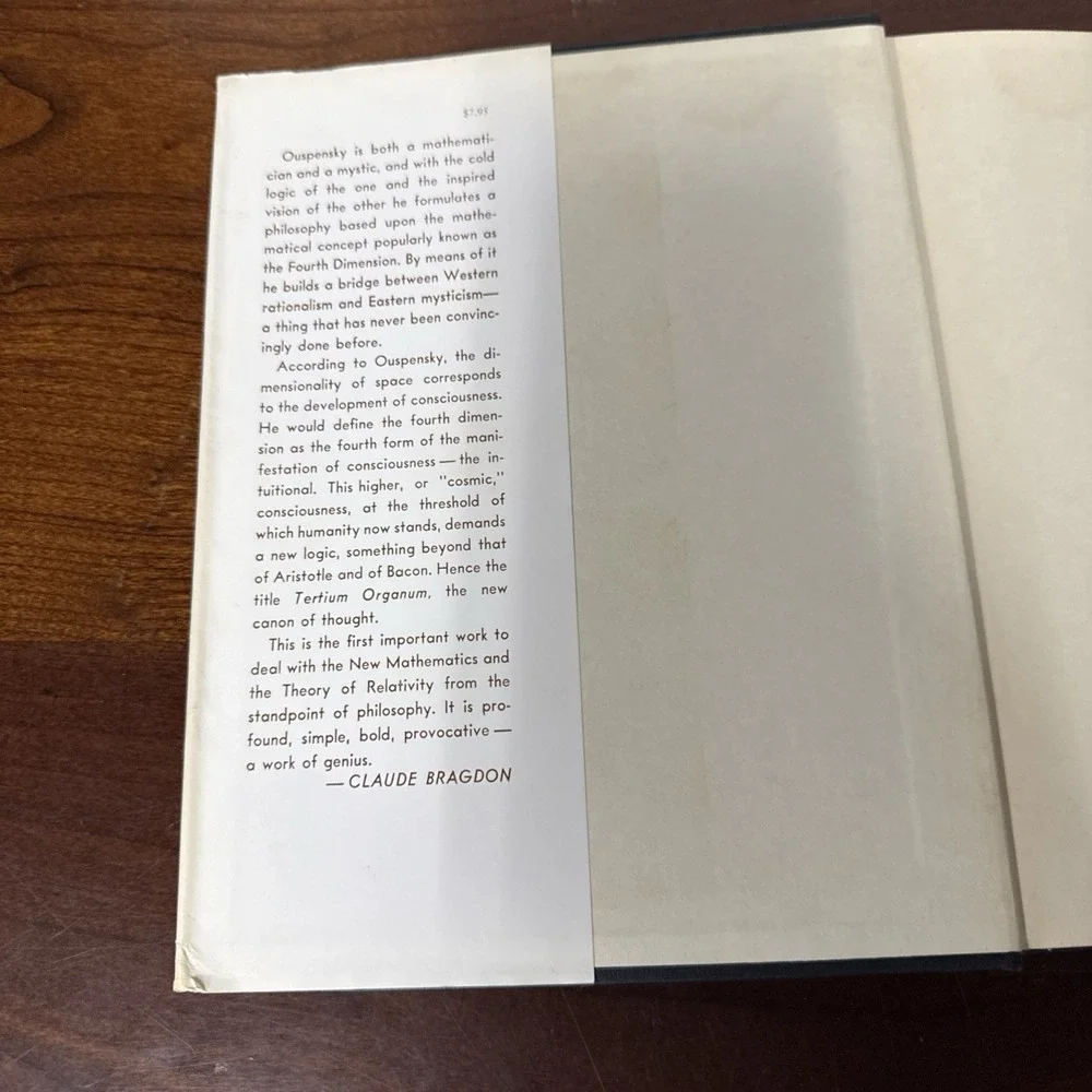 Tertium Organum: A Key to the Enigmas of the World P. D. Ouspensky HC/DJ 1969